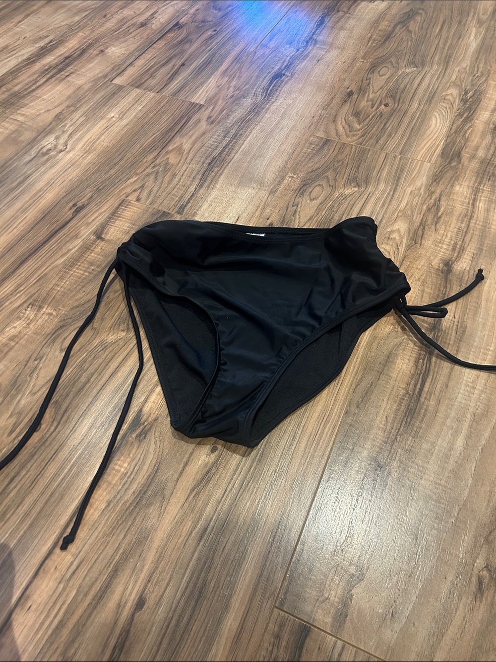 Black Tie-Side Bikini Bottoms